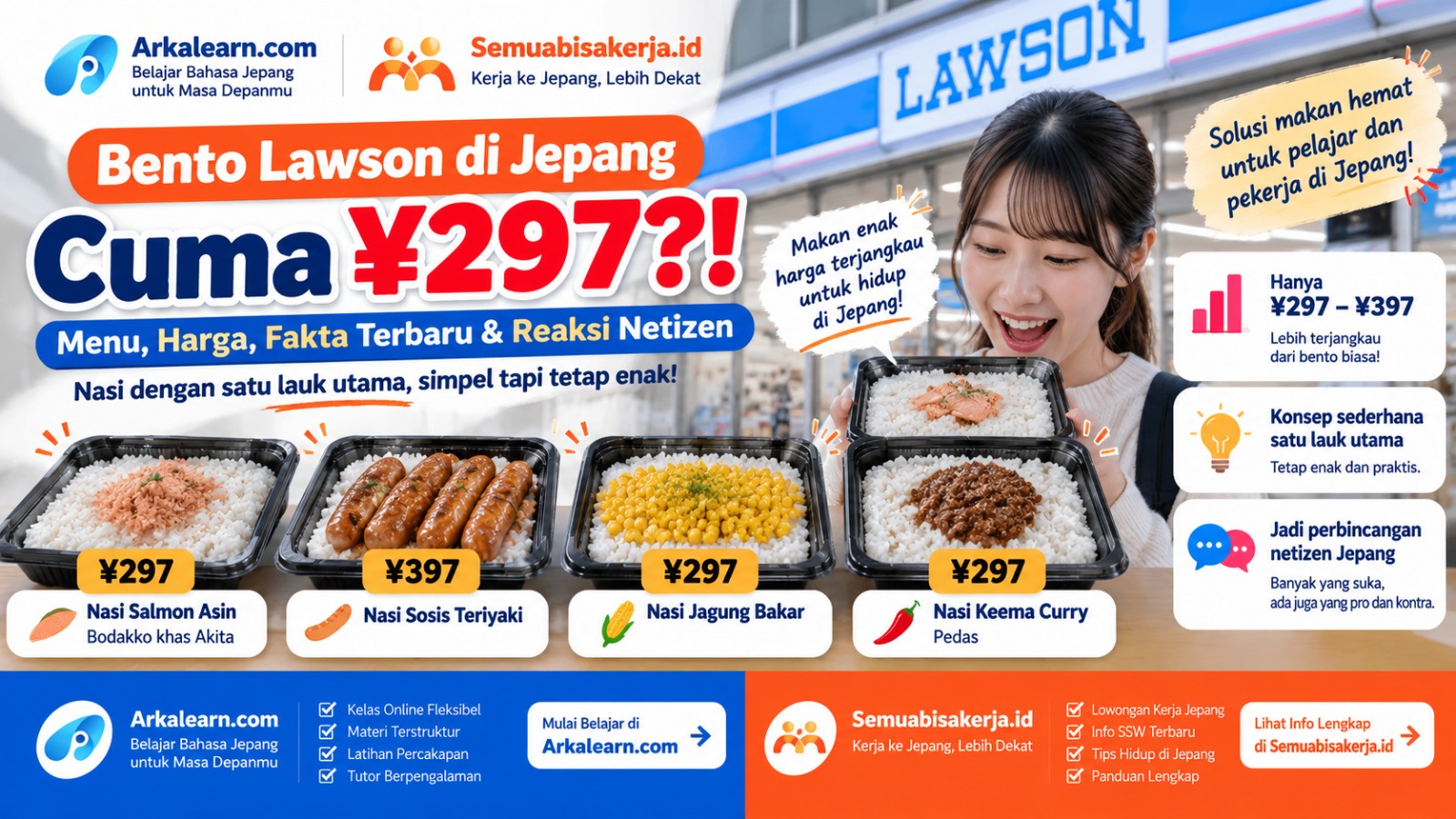 Bento Lawson Jepang ¥297: Menu, Harga & Fakta Terbaru